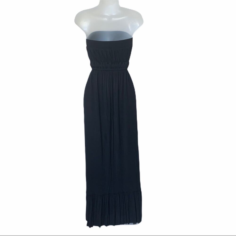 Iris Basic Women's Black Strapless Maxi Dress Rop… - image 2